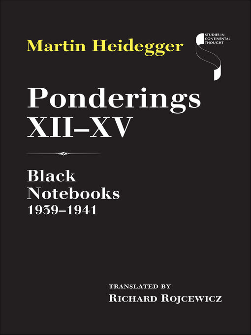 Title details for Ponderings XII–XV by Martin Heidegger - Available